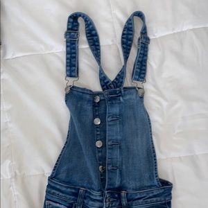 american eagle skinny jean overalls size 2